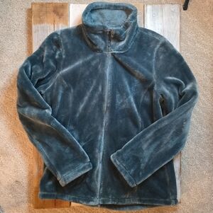 32 Degrees Heat Teal Green Fleece Zip Front Jacket Women Size M
